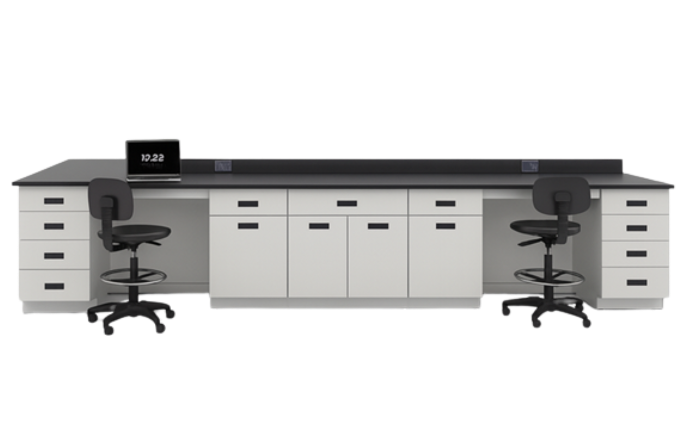 Mesa Modular Fija con Gabinetes a Piso